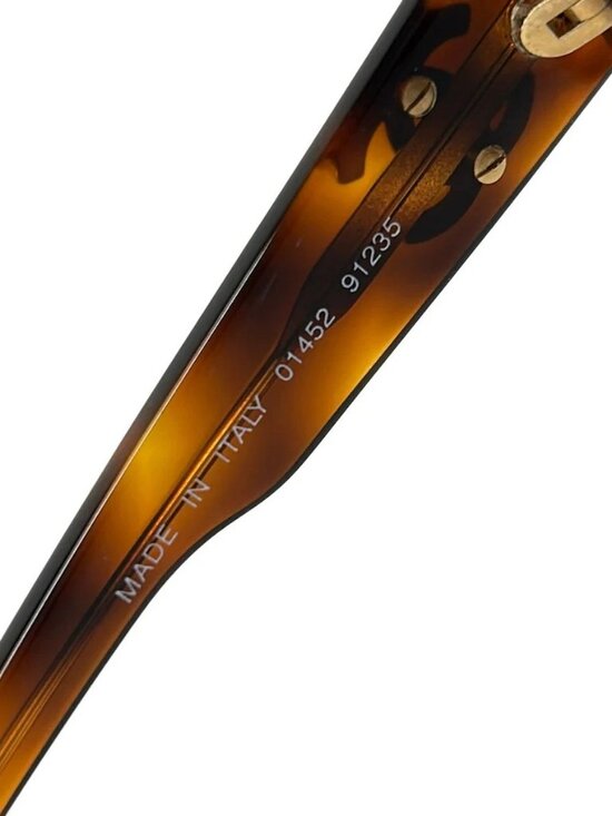 CHANEL 01452 Black Brown Plastic Hardware Sunglasses main image 6